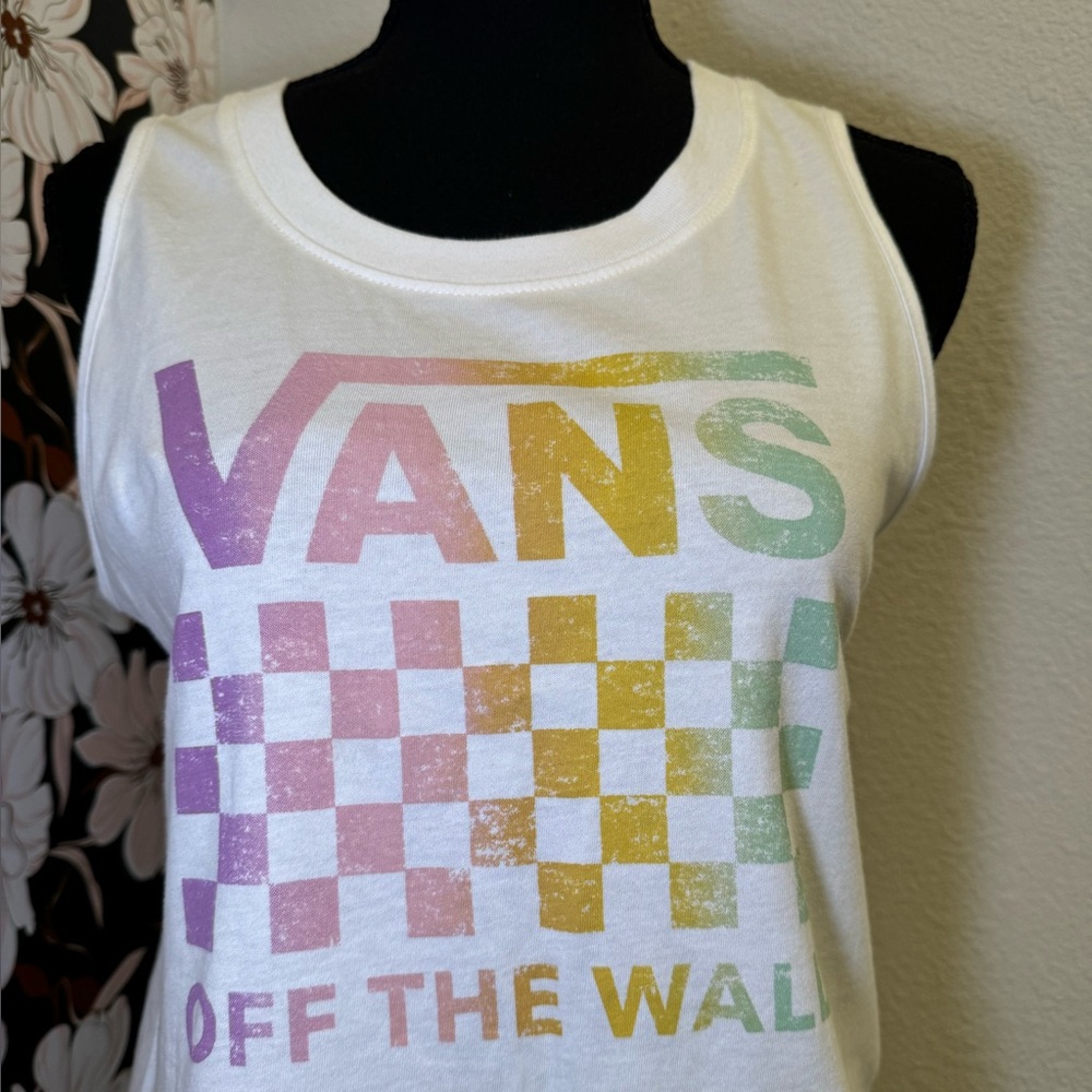 VANS Lock Logo Box Tank Size XS - Picture 1 of 8